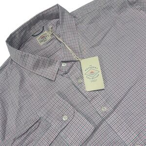 Faherty The Movement Shirt Rose Marine Check Mens XXL MWF2308 NWT